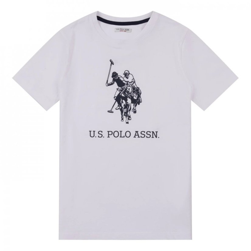 US Polo Assn US Polo Assn Rider T-Shirt Junior Boys Bright White