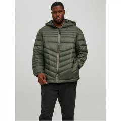 Jack and Jones Hero Hooded Puffer Jacket Mens Plus Size Rosin