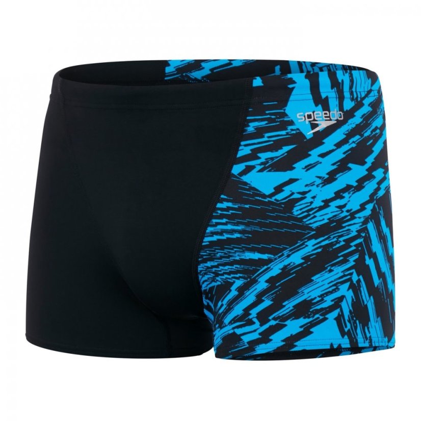 Speedo All Over V-Cut Aquashort Black/Blue