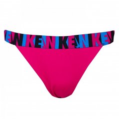 Nike Logoed Band Bikini Bottoms Pink Prime