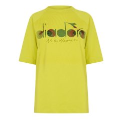 Diadora Women's Flowers Short Sleeve T-Shirt Yellow