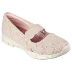 Skechers Open Crochet Knit Mary Jane W Air-C Janes Womens Natural