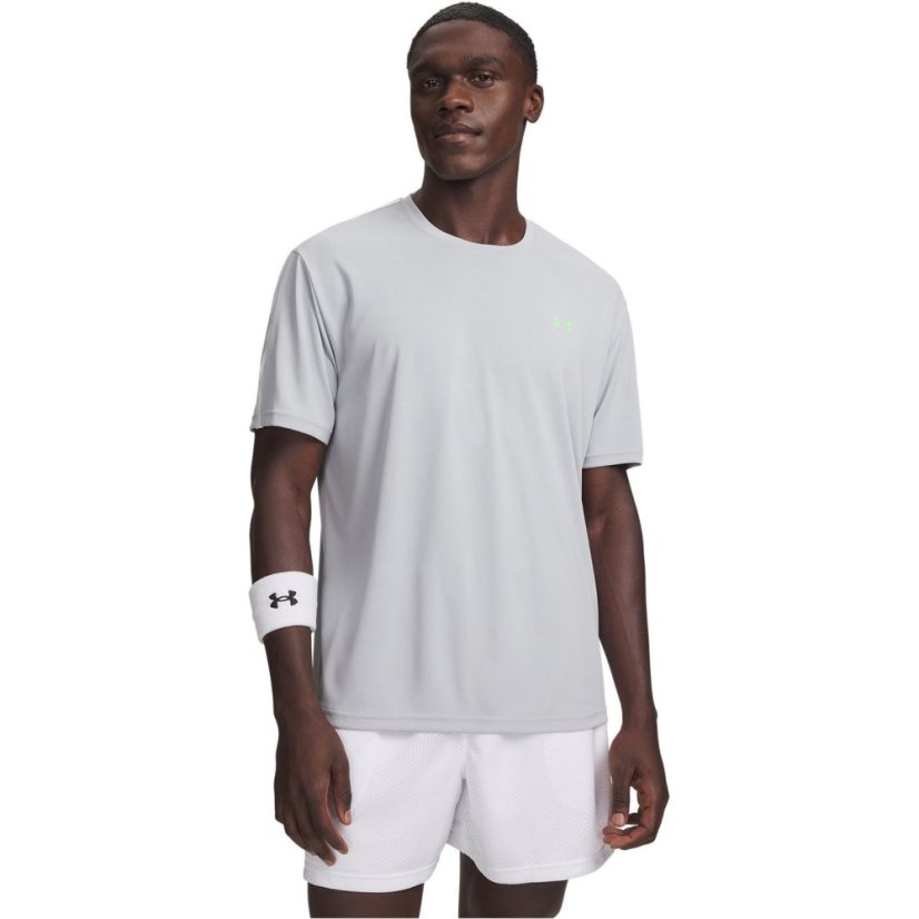 Under Armour Tech™ 2.0 Short Sleeve pánske tričko Tape Grey/Lime