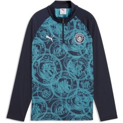 Puma Kids Manchester City Licensed Drill Top 2025 2026 Navy/Blue