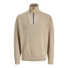Jack and Jones Men's JJ Half-Zip Knitted Fleece Crockery
