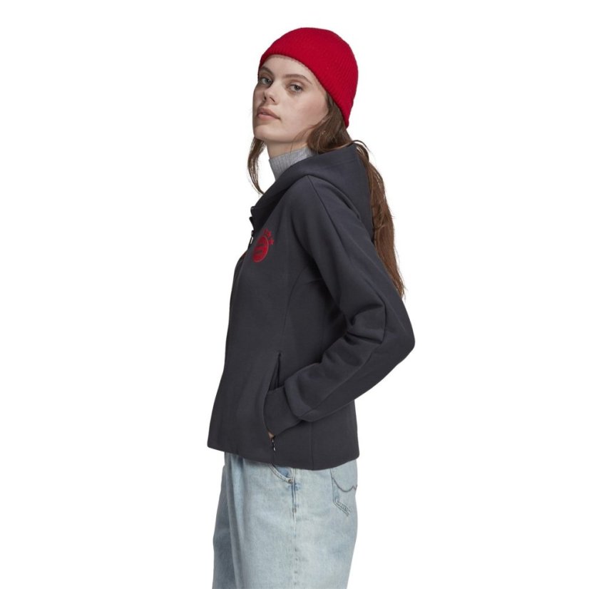adidas Bayern Munich Anthem Jacket Womens. Grey