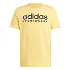 adidas Essentials Single Jersey Linear Embroidered Logo pánské tričko Yellow SPW
