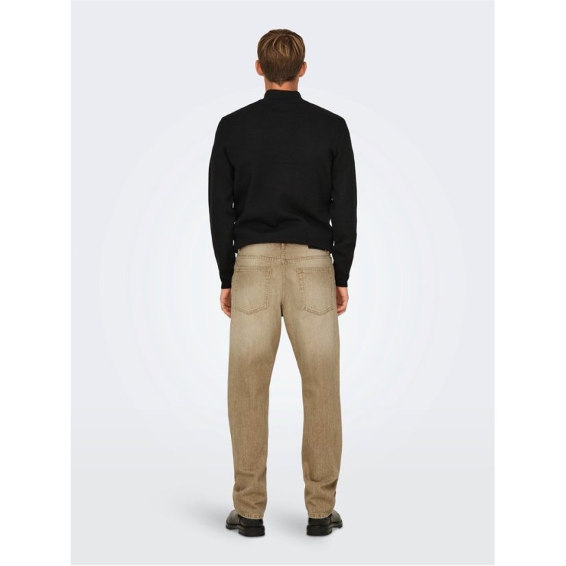 Only Men's Straight Leg Jeans Beige