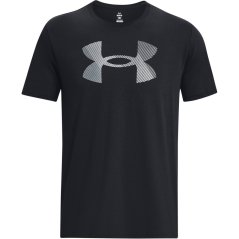 Under Armour Men's Big Logo Fill Cotton Short Sleeve Performance Gym Top Black