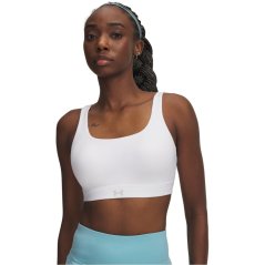Under Armour Womens Effortless High Impact Sports Bra White/Halo Gray