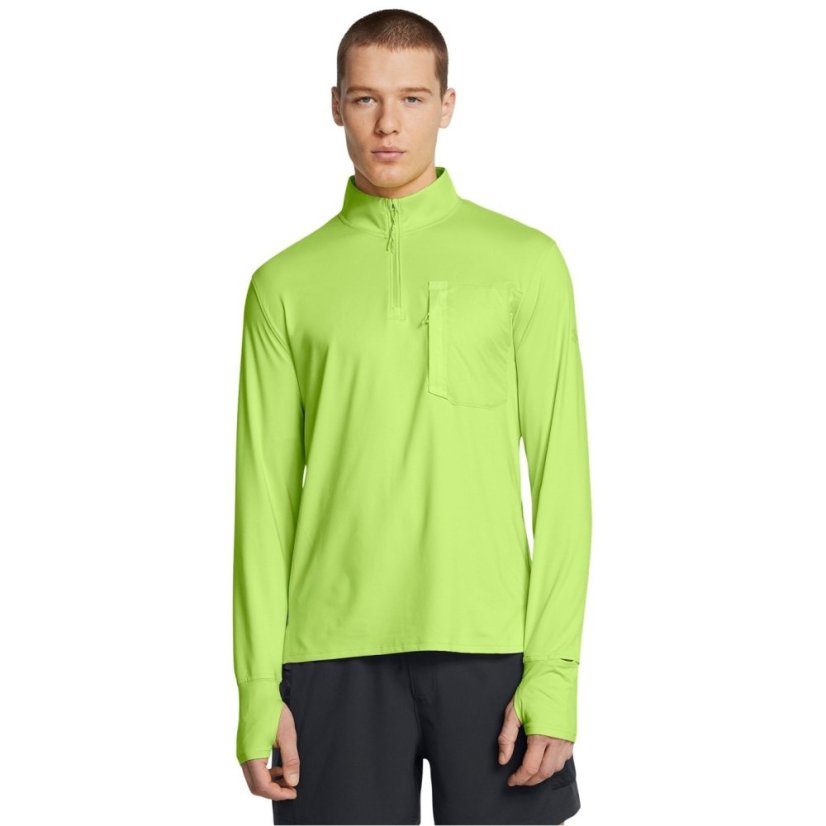 Under Armour Men's Long-Sleeve Performance Running Top Green