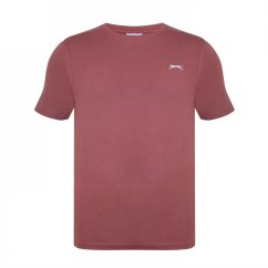 Slazenger Plain T Shirt Mens Rose