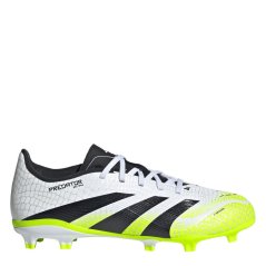 adidas Predator League Childrens Firm Ground Football Boots White/Blk/Lemon
