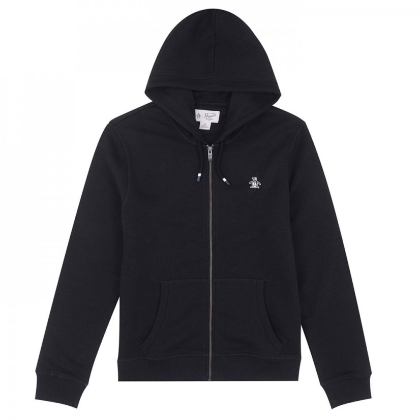 Original Penguin Sticker Pete Full Zip Hoodie True Black