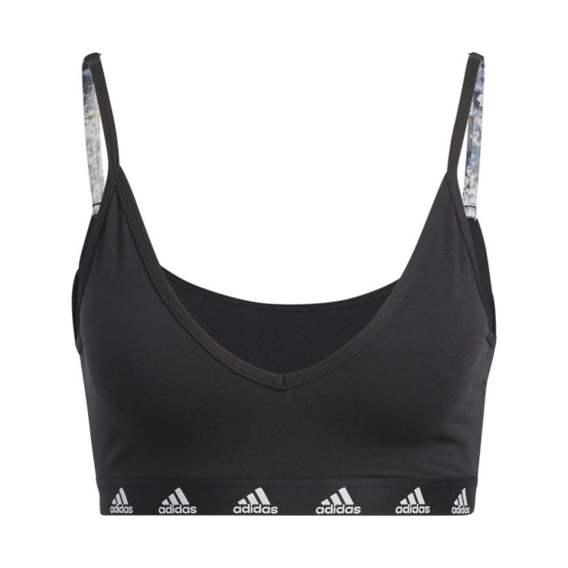 adidas Women's Pureb Long-Sleeve Low Impact Sports Bra Black