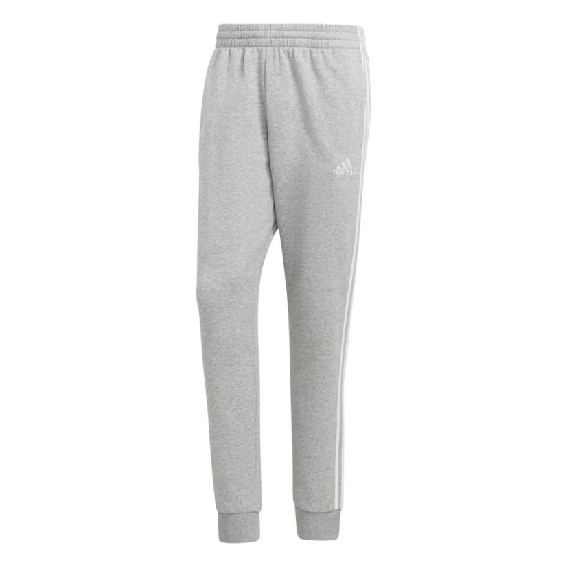 adidas 3S Fleece Tracksuit Mens Grey/Black