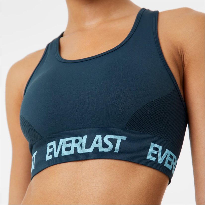 Everlast Seamless Logo Sports Bra Womens Midnight Blue