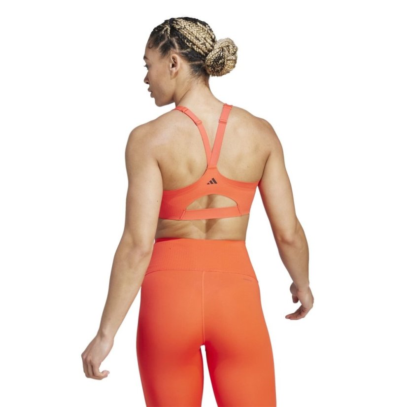 adidas TLRD Impact Luxe High-Support Zip Bra Womens Red