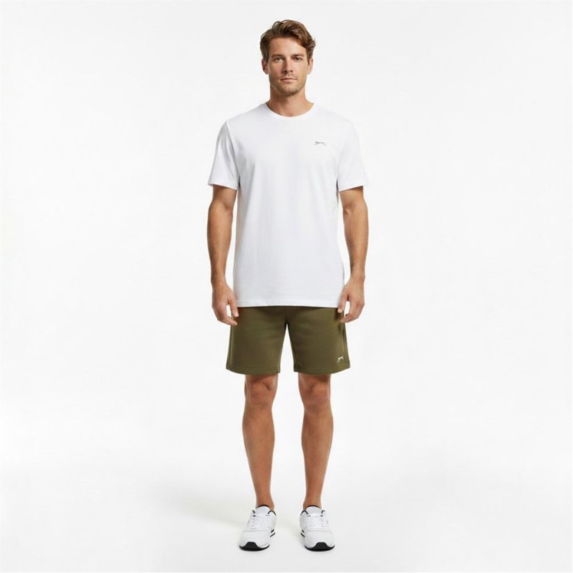 Slazenger Fleece pánske šortky Khaki