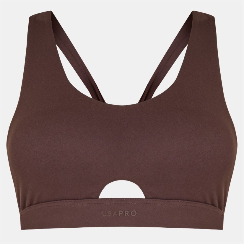 USA Pro Twist Back Bra Womens Espresso