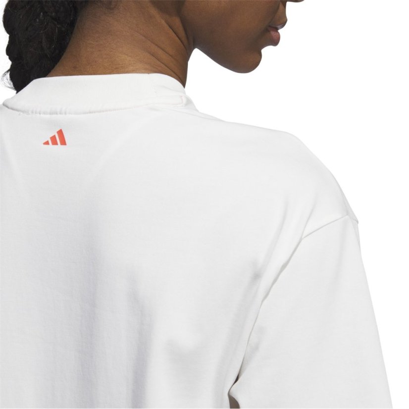 adidas Women's Short Sleeve Polo Shirt Cloud White
