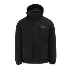 Gelert Men's 3-in-1 Windproof Fleece Lined Detachable Hood Long Sleeve Jacket Black