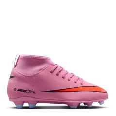 Nike Mercurial Superfly 10 Junior Firm Ground Football Boots Pink/Black