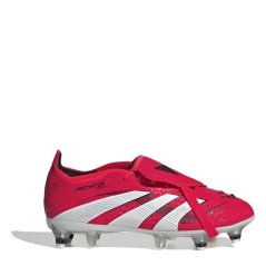 adidas Predator Elite Fold-Over Tongue Childrens Firm Ground Football Boots Red/White