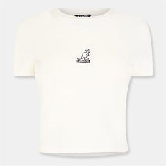 Kangol Women's Short Sleeve Baby Tee White