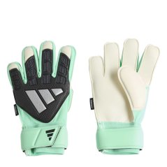 adidas Predator Match Fingersave Goalkeeper Gloves Juniors Green/Black
