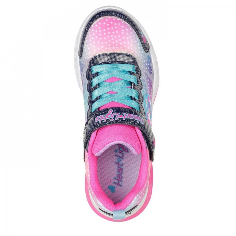 Skechers Flutter Heart Child Girl Trainers Pink/Navy