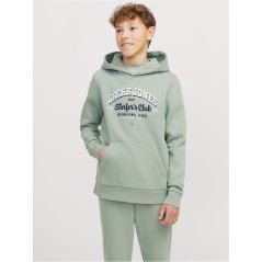 Jack and Jones Logo Hoodie Iceberg Green