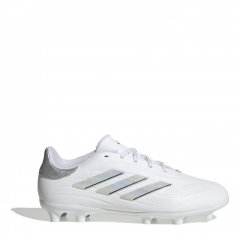 adidas Copa Pure II. League Junior Firm Ground Boots White/Silver