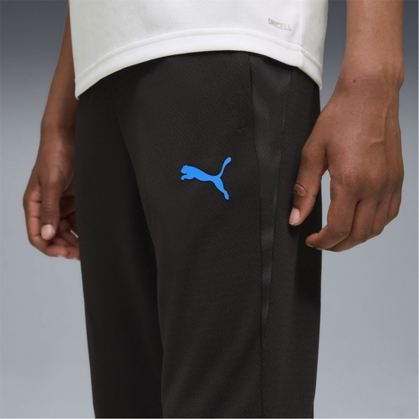 Puma Individual Cup Tracksuit Bottoms Juniors Black/Blue