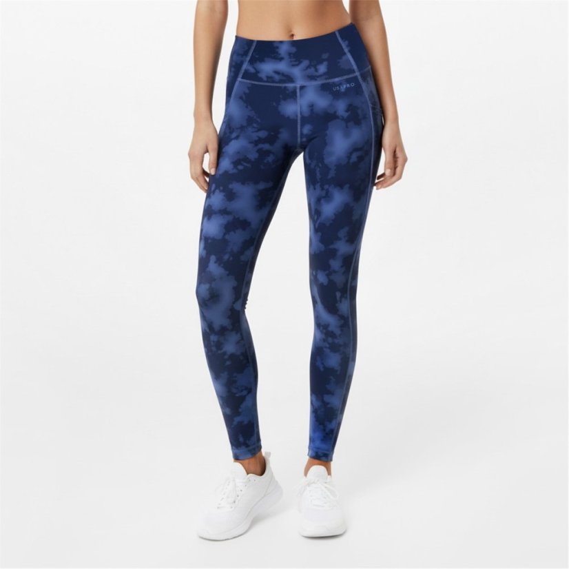 USA Pro USAPro Core High Rise Leggings Womens Navy Acid Dye
