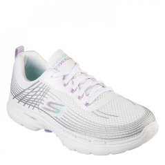 Skechers Athletic Mesh Lace Up W Haptic Prin Low-Top Trainers Girls White/Multi