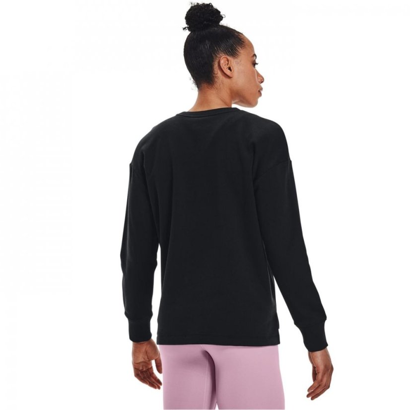 Under Armour Rival Fleece Oversize Crew Womens Black/White