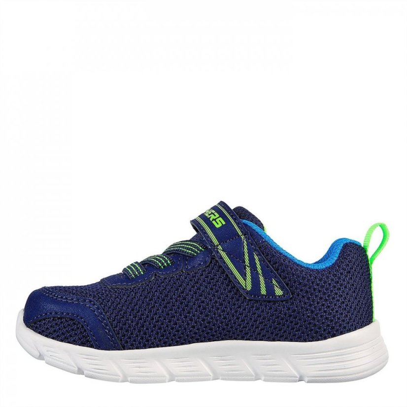 Skechers Comfy Flex Infant Boys Trainers Navy/Lime