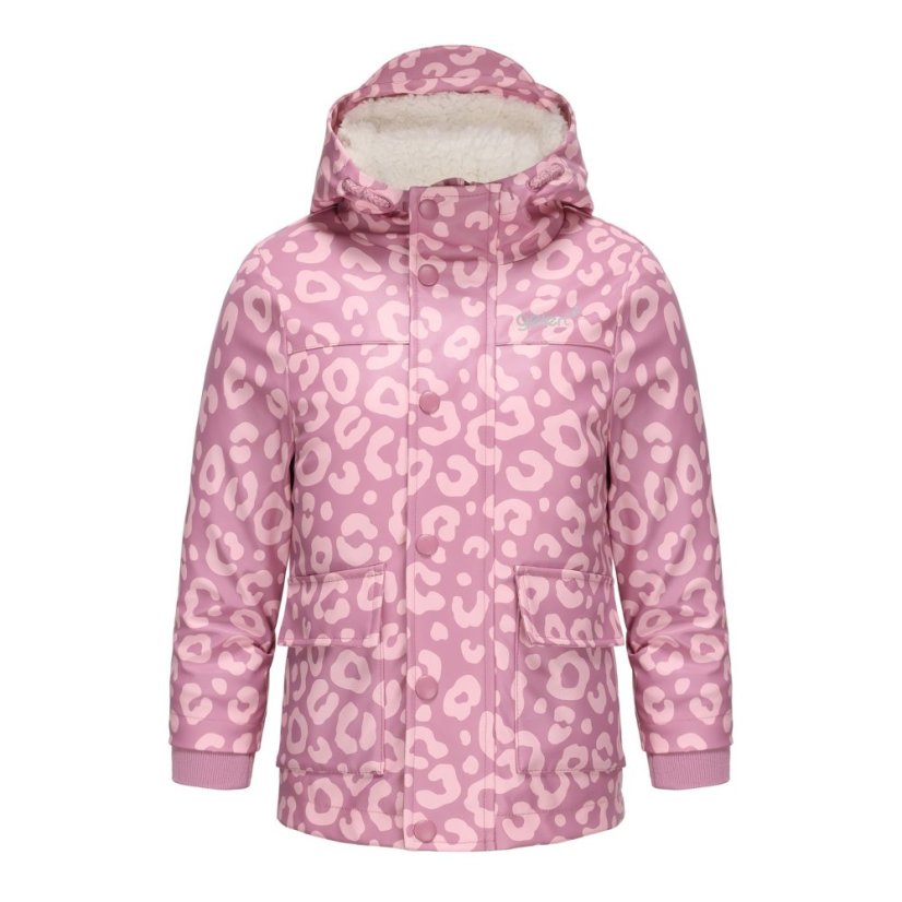 Gelert Unisex Kids' PU Water Resistant Wind Resistant Long Sleeve Raincoat Pink