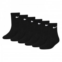 Nike 6 Pack of Crew Socks Infants Black