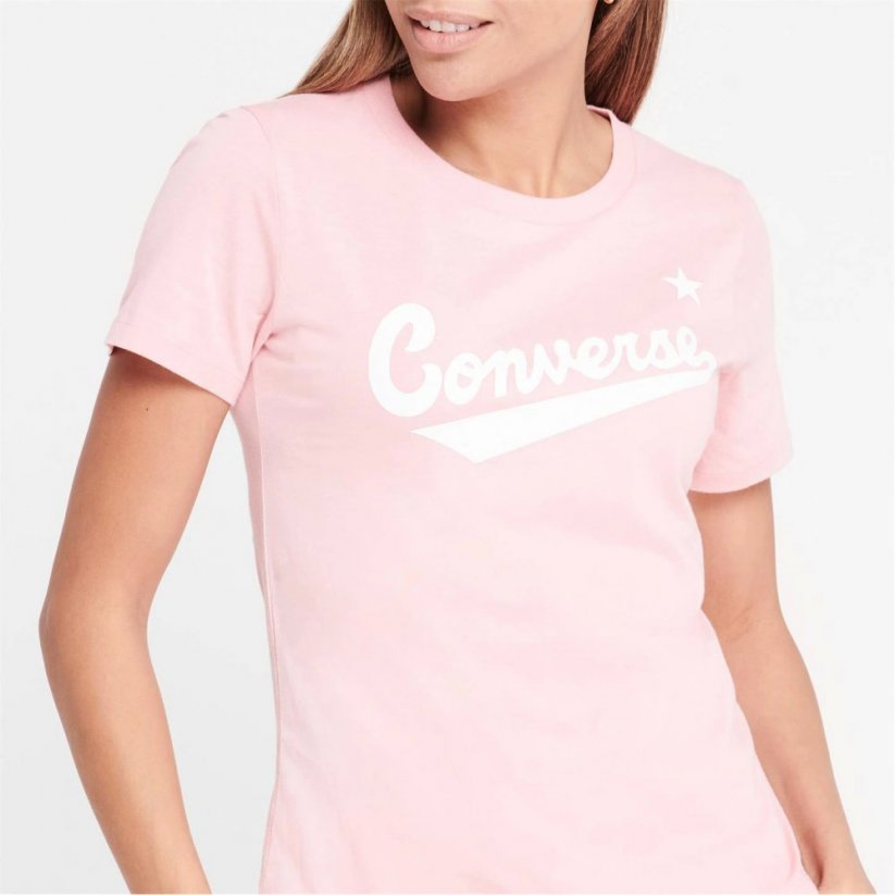 Converse Nova Logo dámské tričko Coastal Pink