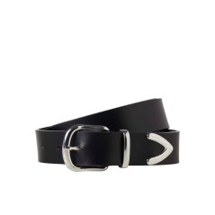 Jack and Jones Men's Western Leather Belt Black