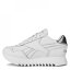 Reebok Royal Classic Jog 3 Platform Shoes Low-Top Trainers Girls White/Silver