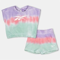Reebok Tie Dye Top and Shorts Set Tie Dye