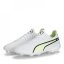 Puma King .1 Firm Ground Football Boots White/Yellow