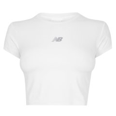 New Balance Women's Short Sleeve Performance Gym Top White