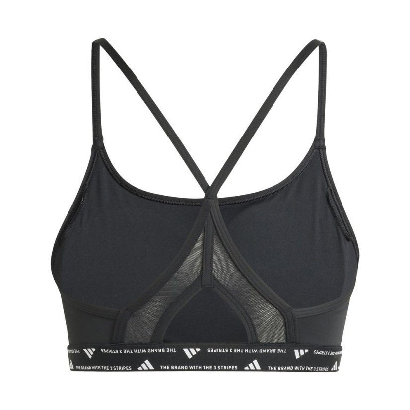 adidas AeroReact Light-Support Training Bra Black/White