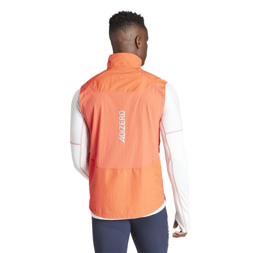 adidas Men's Adizero Half-Zip Performance Vest Red