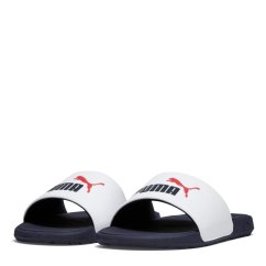Puma Unisex Kids' Cool Cat Pool Sliders White/Navy