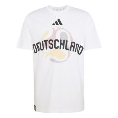 adidas Mens Germany Short Sleeve Performance T-Shirt White